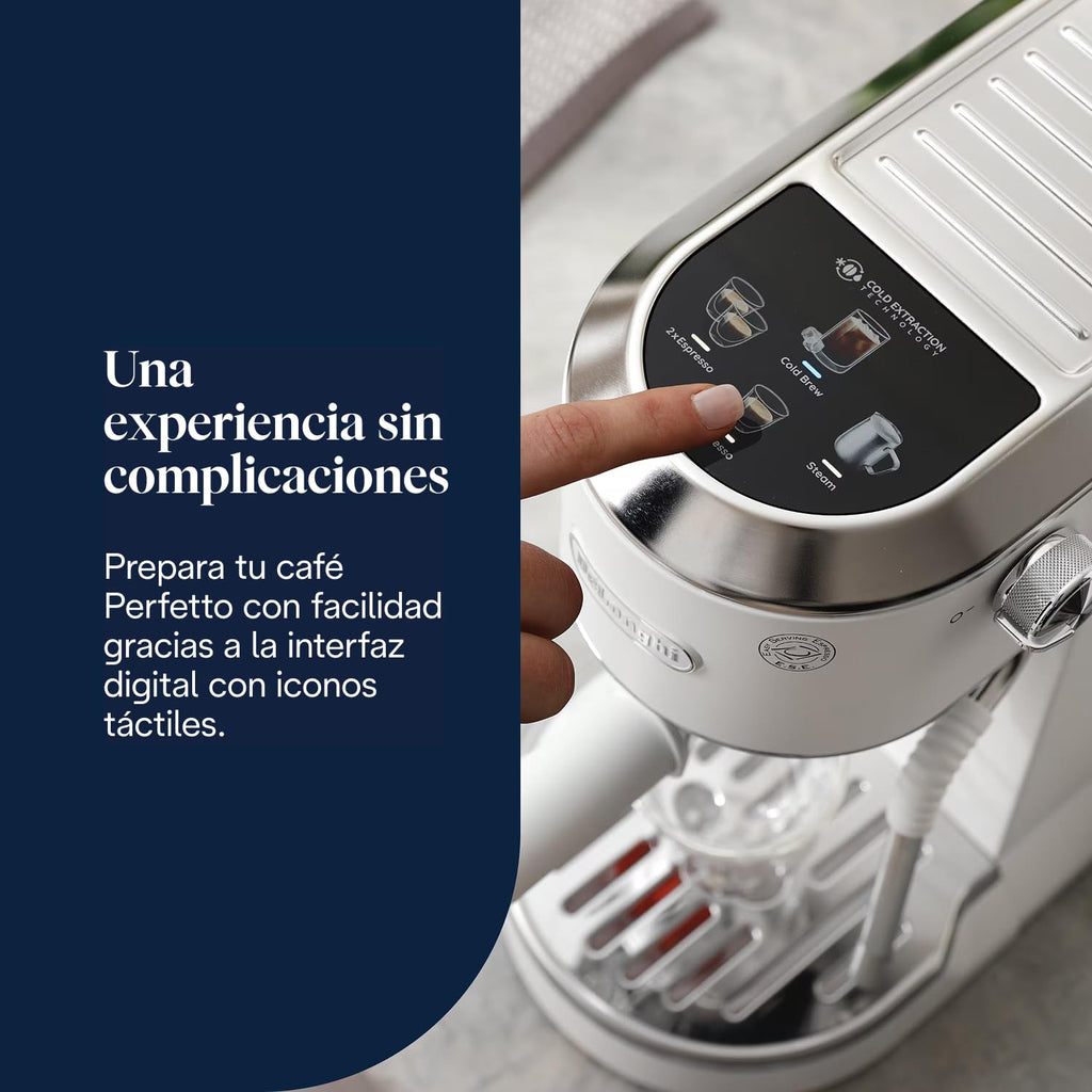 De'Longhi Dedica – Stainless Steel Pump Coffee Maker for Ground Coffee or Single Serve Coffee Maker, Espresso and Cappuccino, 1.3 Liter Reservoir, Anti-Drip System, EC685.BK, Black