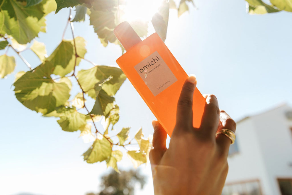 AMICHI - Mandarine Musk, Women's Gift Box, 75 ml Cologne + Body Wash 75 ml + Body Lotion 75 ml, Women's Eau de Toilette, Sweet and Citrus Fragrance, Long Lasting Extravagant Scent