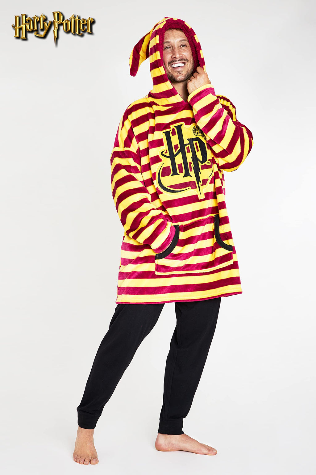 Harry Potter Women's Sweatshirt, Fleece Blanket Robe, Women's Oversized Sweatshirt with Fleece Hood, Original Gifts for Women