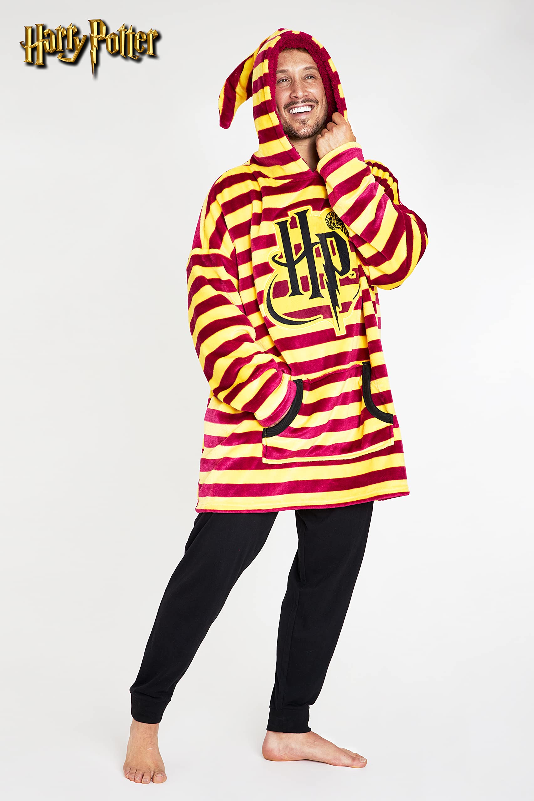 Harry Potter Women's Sweatshirt, Fleece Blanket Robe, Women's Oversized Sweatshirt with Fleece Hood, Original Gifts for Women