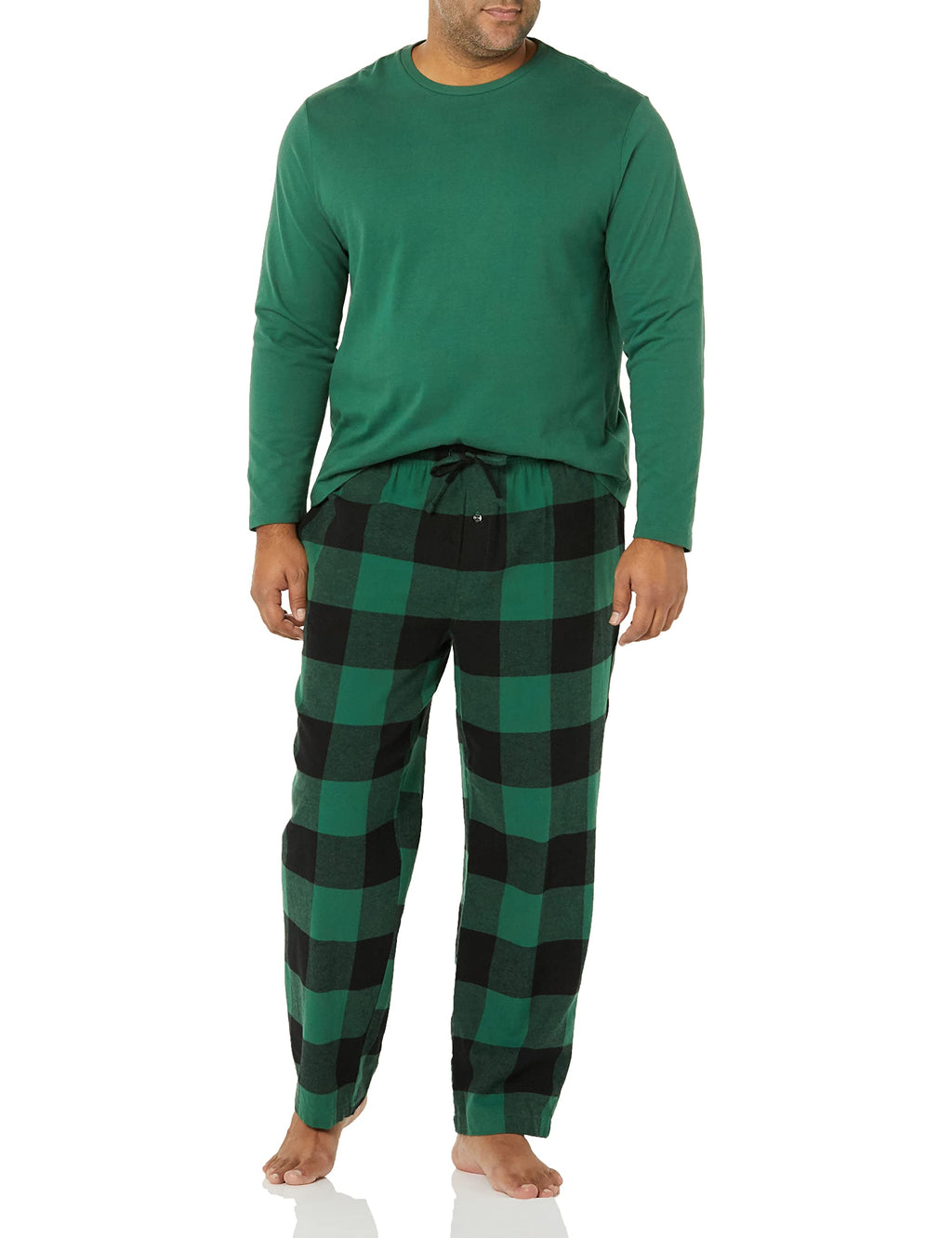 Amazon Essentials Men's Soft Flannel Pajama Set (Available in Plus Size)