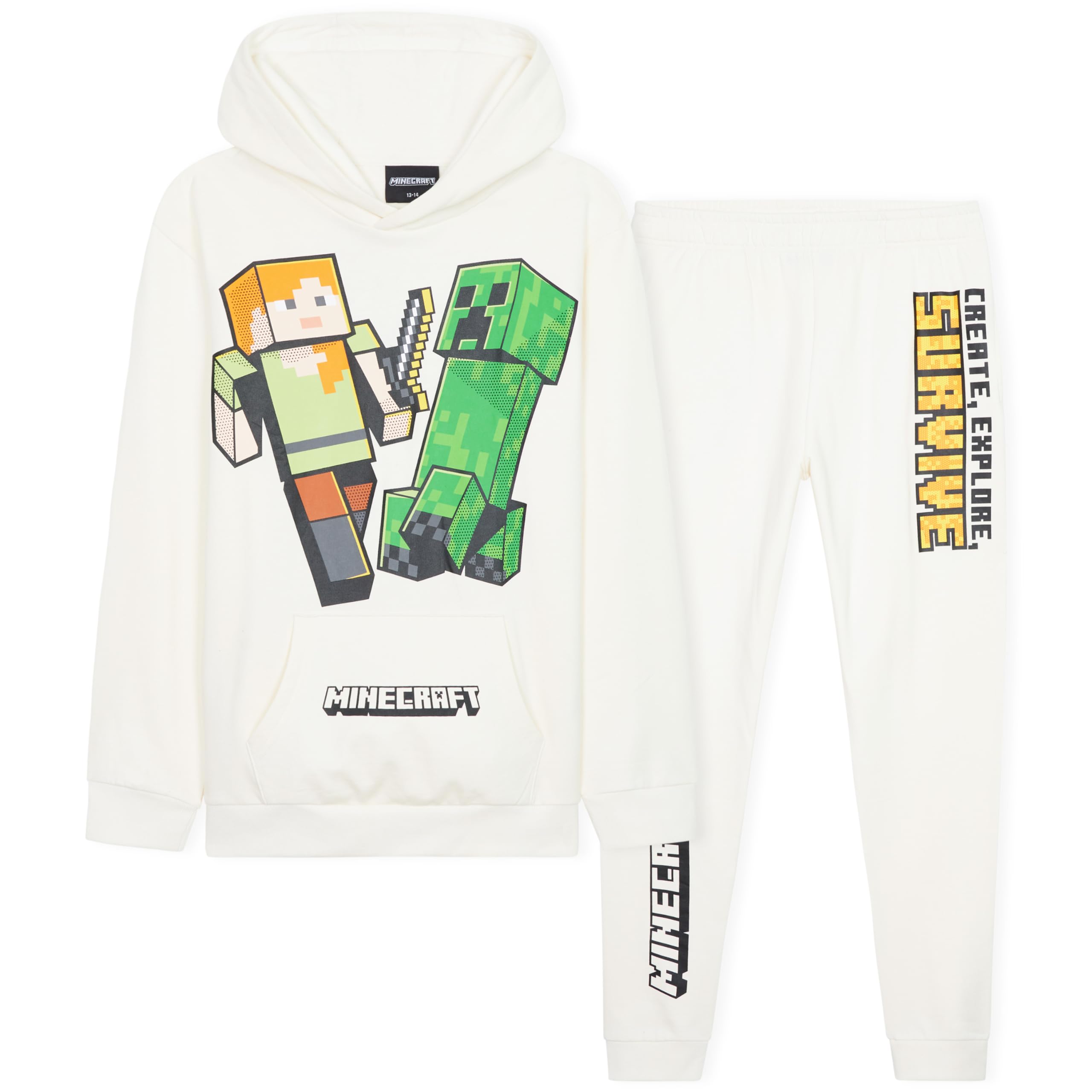 Minecraft Boys Tracksuit Set - Hoodie and Pants Boys