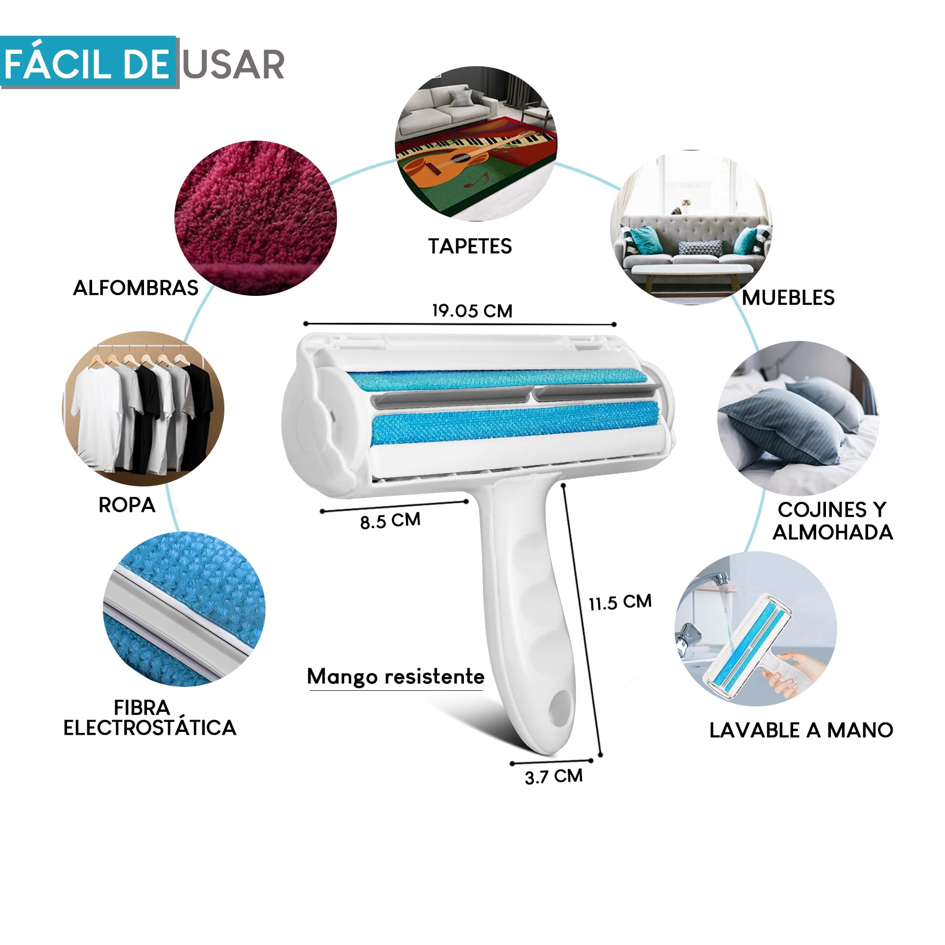 Pet Hair Remover | Pet Hair Remover Roller | Brush for Cats Dogs | Brush Cats Hair Remover | Reusable for Carpets, Clothes and Sofa (Right Glove)