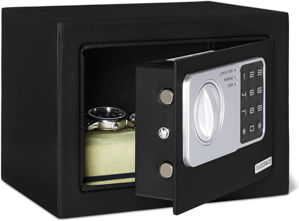 Amazon Basics Steel Safe Box with Electronic Keypad, 0.0045 m3, Black