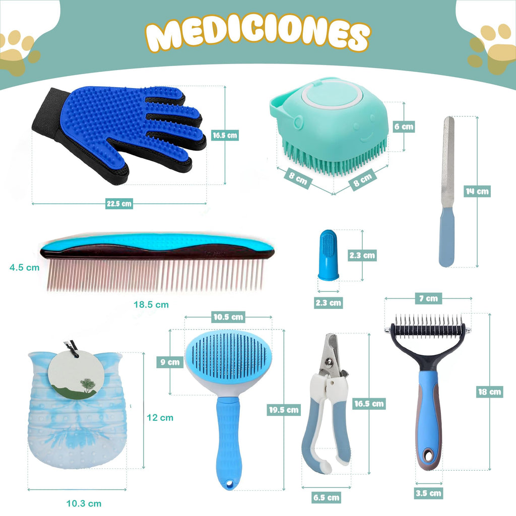 Grooming Kit for Dogs and Cats – Professional 5 Piece Set with Quiet Hair Clipper, Brush, Comb, Scissors & Vacuums – Complete Pet Care Kit at Home