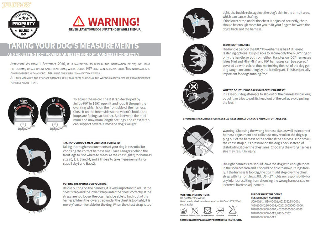 JULIUS-K9 JULIUS-K9 IDC Harness, 0/M-L, 58-76cm/40mm, Camouflage, Dog