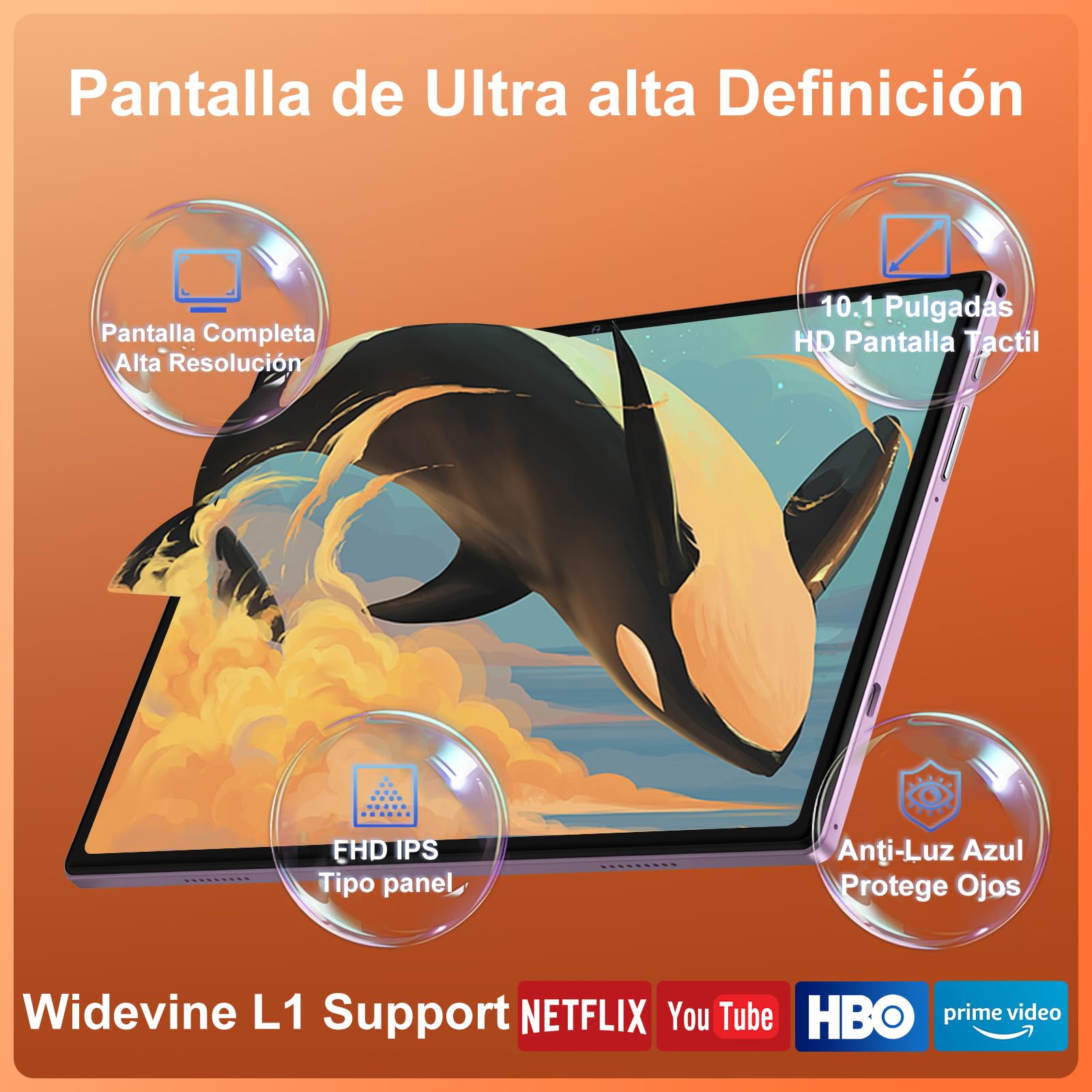 Android 15 Tablet, 30GB RAM 128GB ROM (TF 2TB Expandable), 10 Inch, 8000mAh, WIFI 5G, GPS/BT5.0/OTG, Face ID, Widevine L1, Metal Body Tablet with Keyboard, Mouse and Protective Case -Black