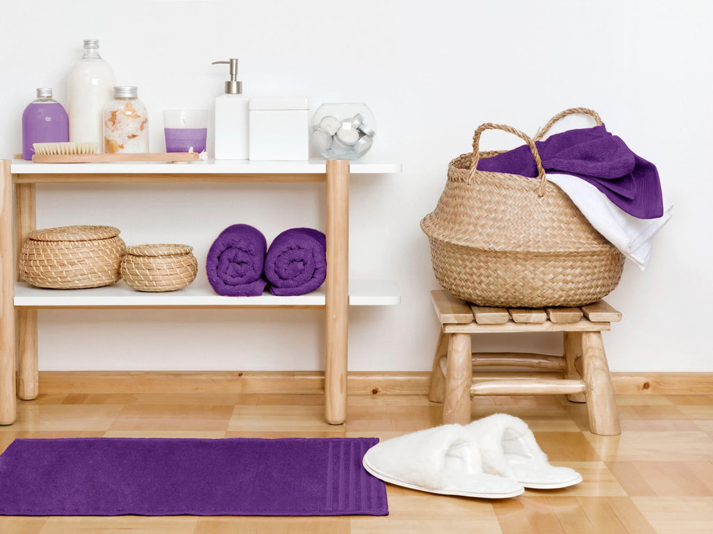 500 g Plain Full Bath Towel Set – Large and Small Terry Towels, 100% Cotton – Pack (2 Washbasin + 2 Shower) – High Absorption – Cotton Towel – Grass