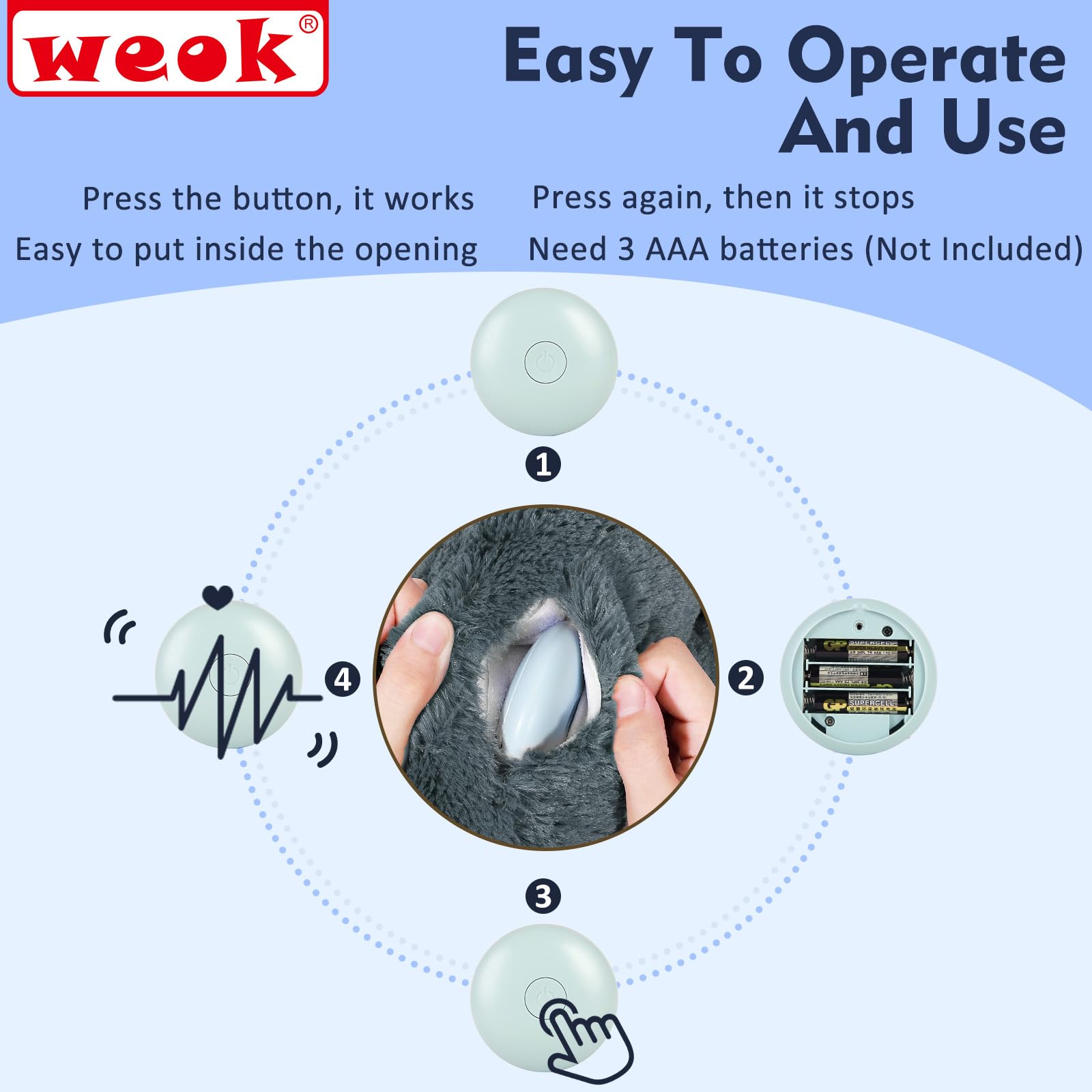 Puppy Heartbeat Toy, Separation Anxiety Relief Toy, Puppy Heartbeat Calming Plush Toy for Anxiety and Behavior