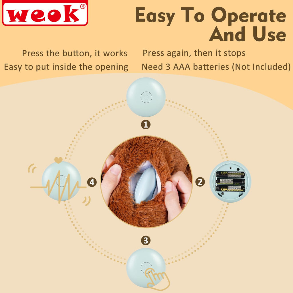 Puppy Heartbeat Toy, Separation Anxiety Relief Toy, Puppy Heartbeat Calming Plush Toy for Anxiety and Behavior