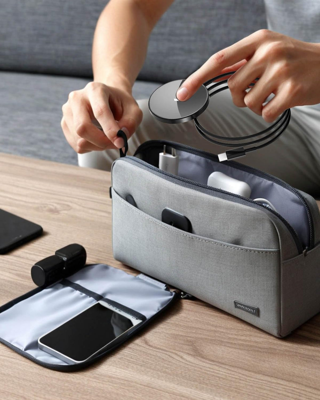 15W Wireless iPhone Charger, Mag-Safe Carregador Sem Fios Fast Charging Wireless iPhone Charger Wireless Charger for iPhone 17/16/15/14/13/12/11/Pro Max/XR/X/8 Series AirPods, Black