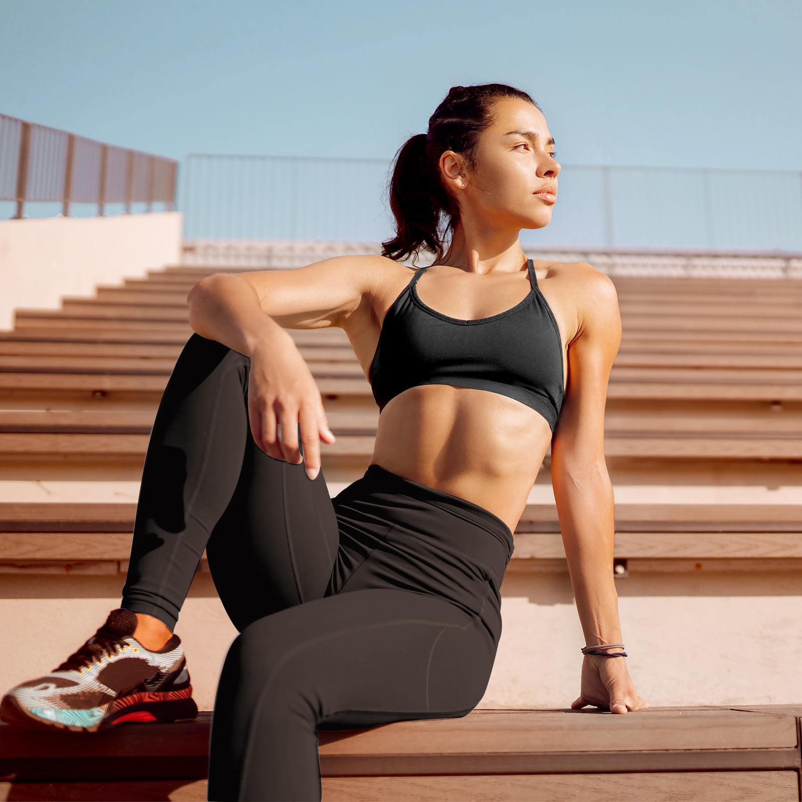 Women's Leggings, High Waist, Sports Leggings, Women's Fitness Pants, Sports Leggings for Running Training, Stretching Yoga and Pilates P107