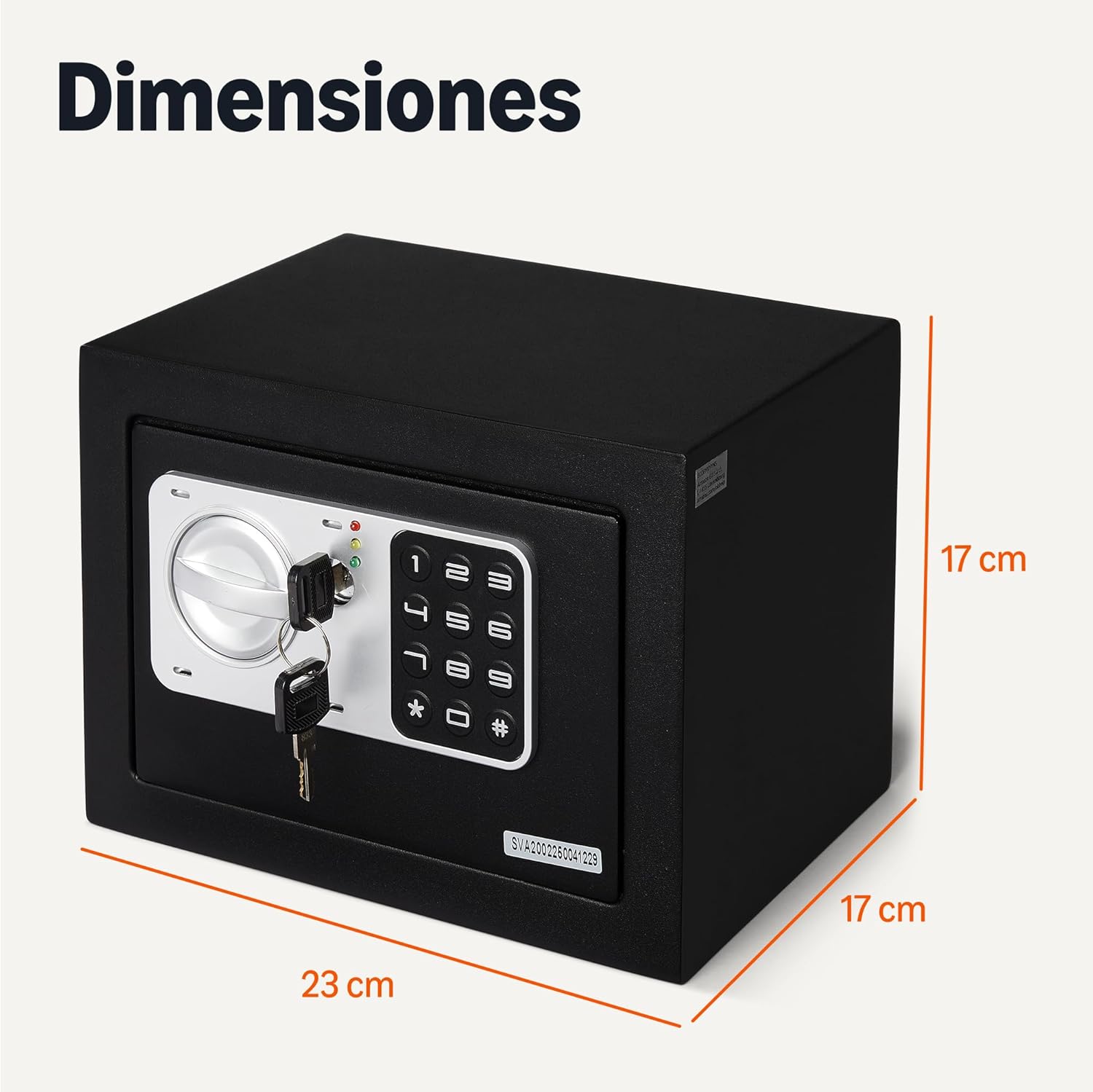 Amazon Basics Steel Safe Box with Electronic Keypad, 0.0045 m3, Black