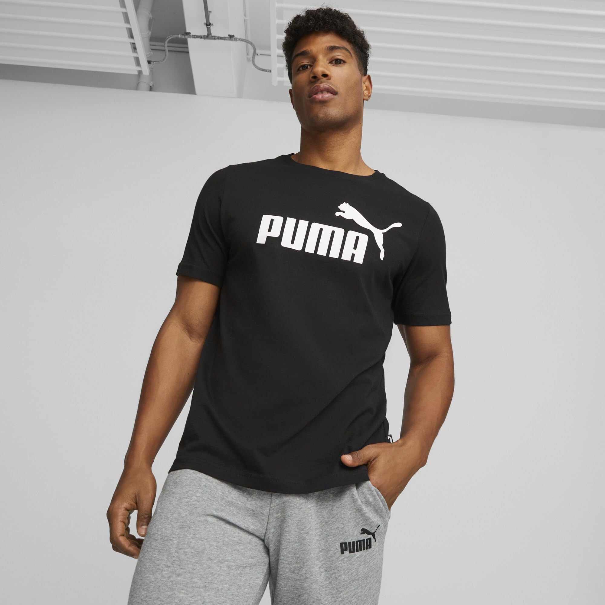 PUMA ESS Logo tee Men's Sports T-Shirt (Pack of 1)