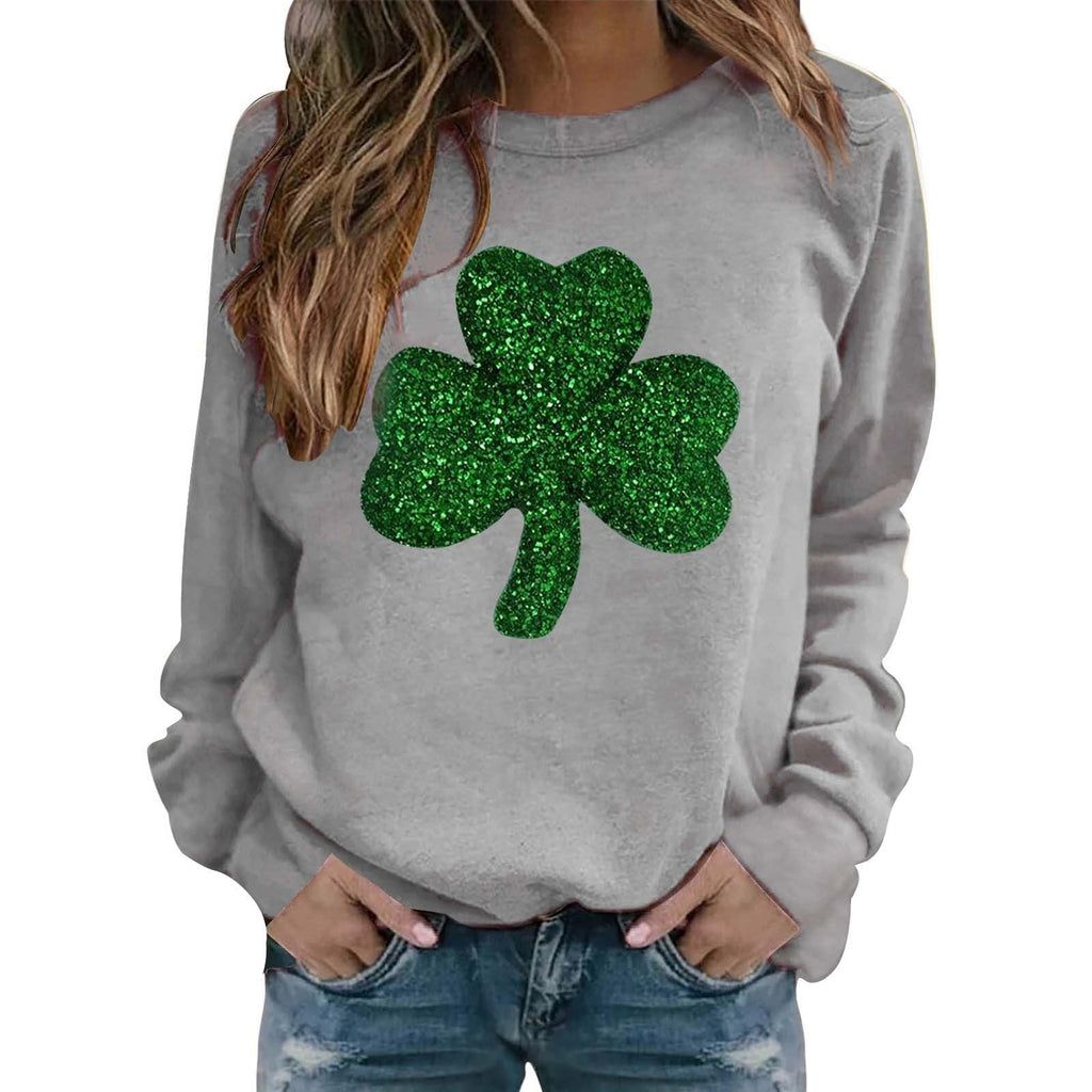 Long-sleeved sweatshirt with collar and floral print casual for women robes women winter sale women's long sleeve thermal t-shirt 4XL Christmas sweater women