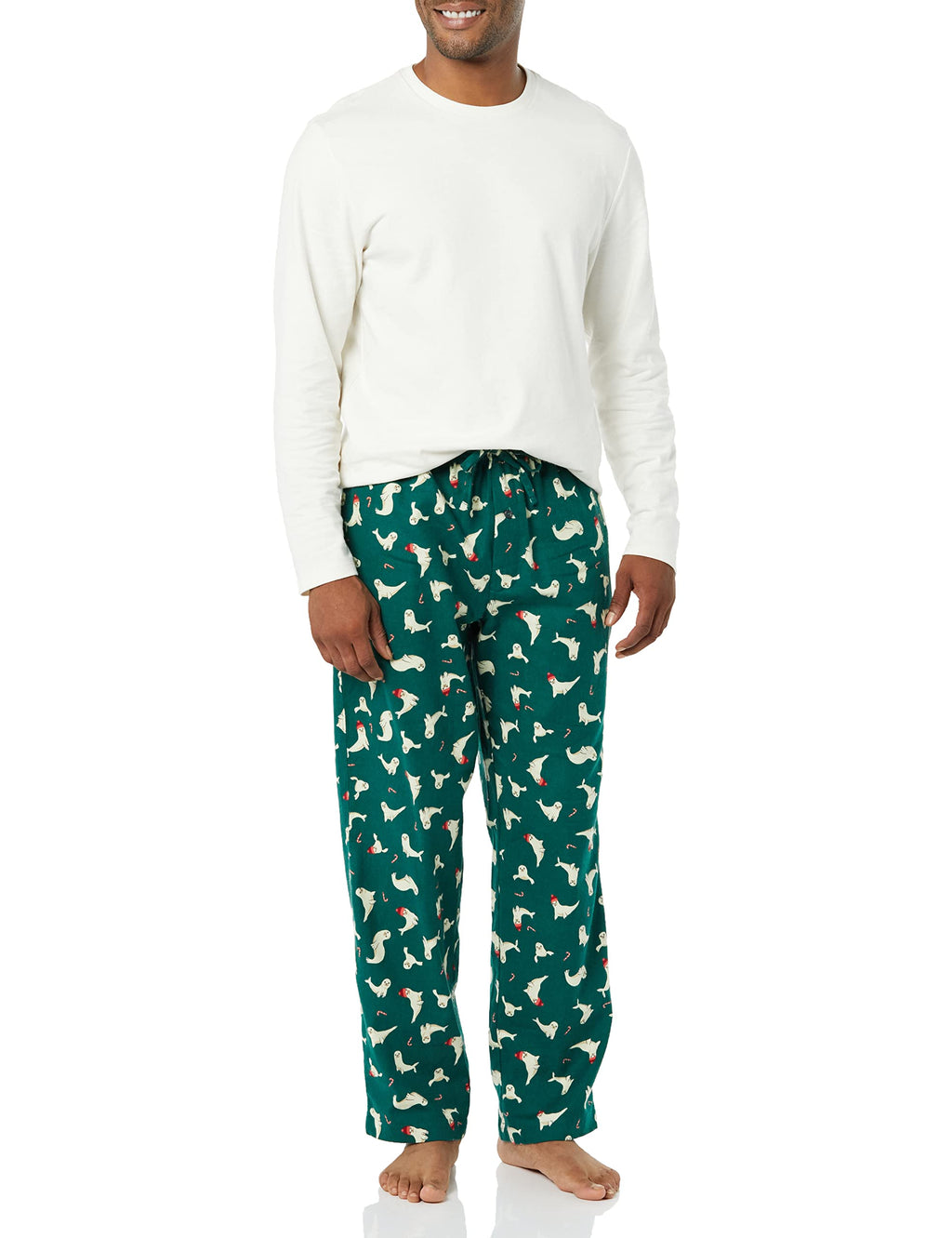 Amazon Essentials Men's Soft Flannel Pajama Set (Available in Plus Size)