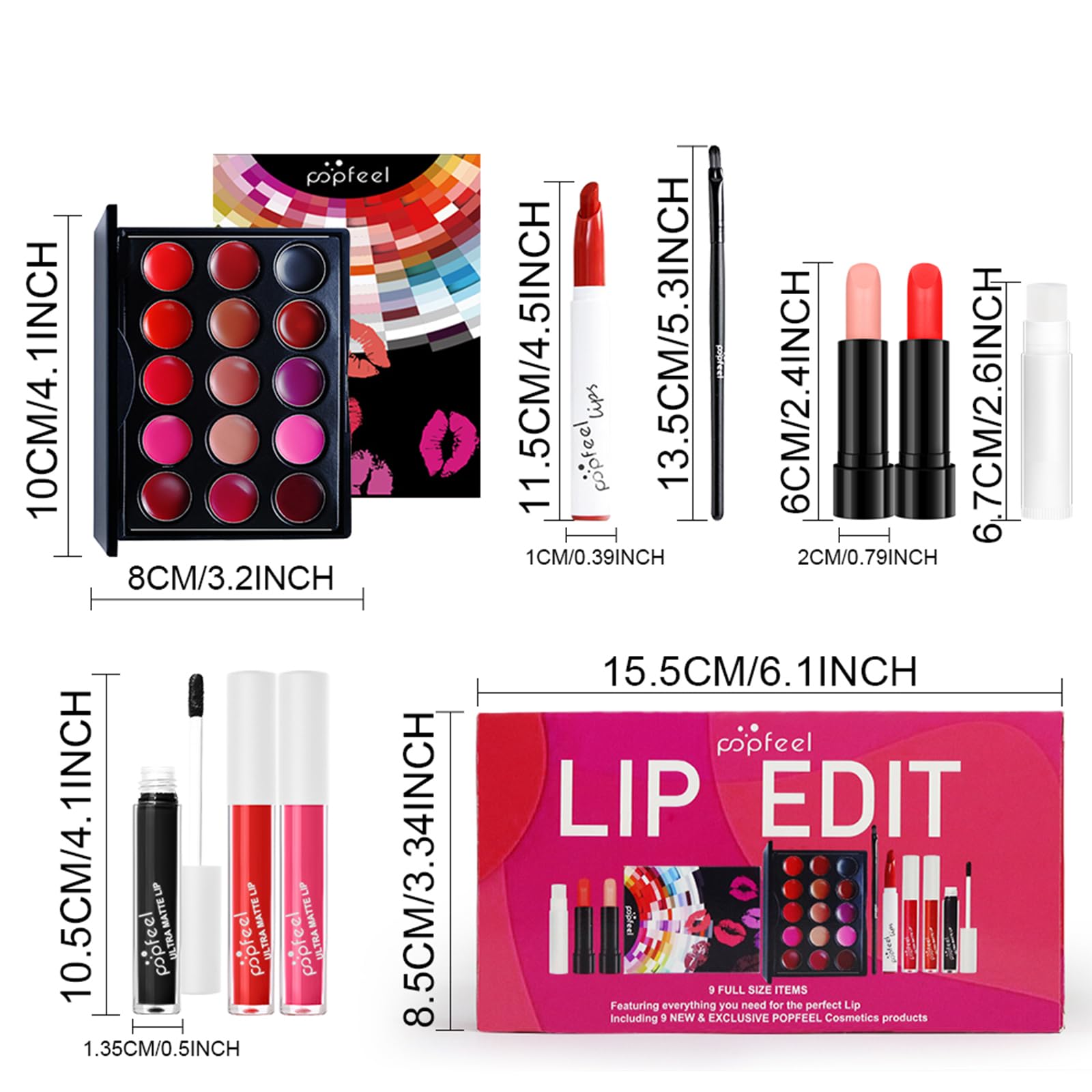 Makeup Sets, Makeup Beauty Gift for Women, with Eyeshadow Palette, Mask, Brow Pencil, Eyeshadow Brush, Vegan Cosmetics, Makeup Set Eyes and Face