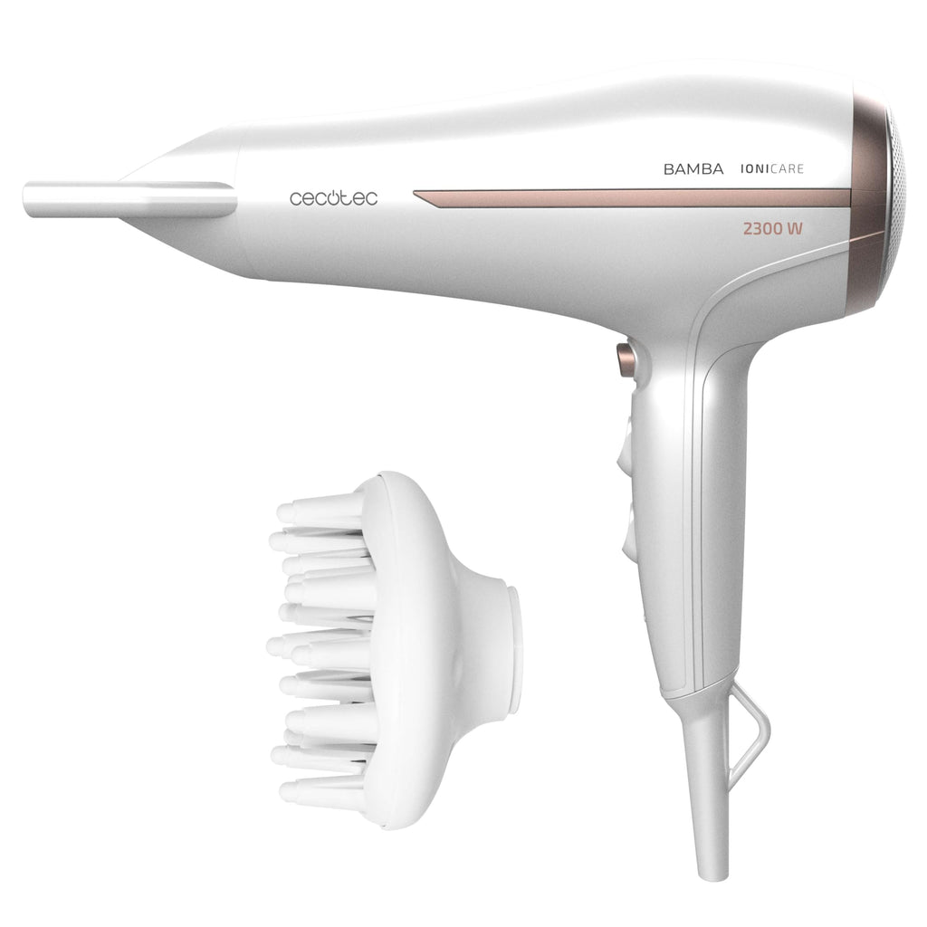 Cecotec Bamba IoniCare 5200 Aura Black Ionic Hair Dryer. 2300W, Concentrator and Diffuser, Frizz Free Hair, DC Motor, Real Ion, High Air Flow, 2 Speeds and 3 Temperatures