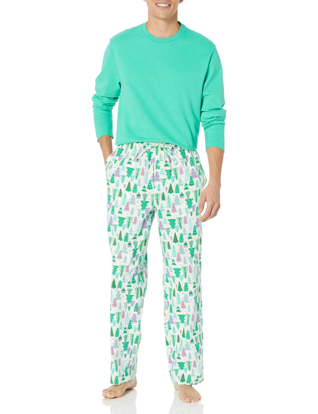 Amazon Essentials Men's Soft Flannel Pajama Set (Available in Plus Size)