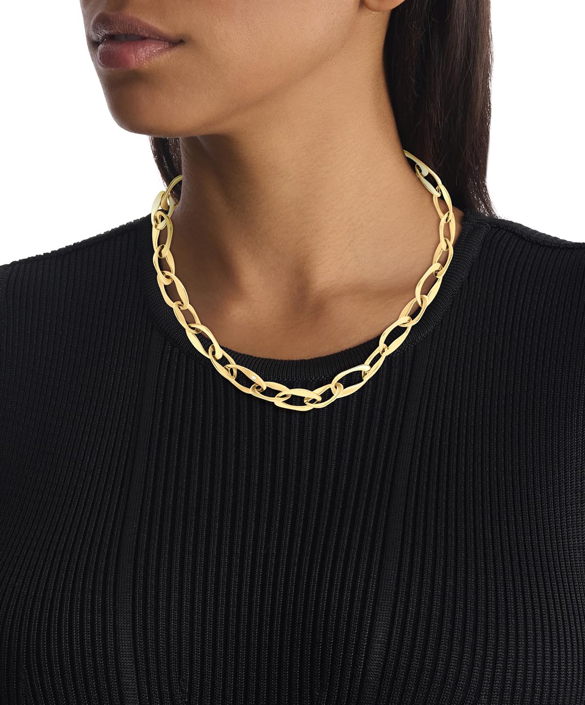 Calvin Klein Collar de Cadena para Mujer Colección HARMONIOUS CONNECTION en Acero Inoxidable con Cristales - Disponible en Plateado o Dorado