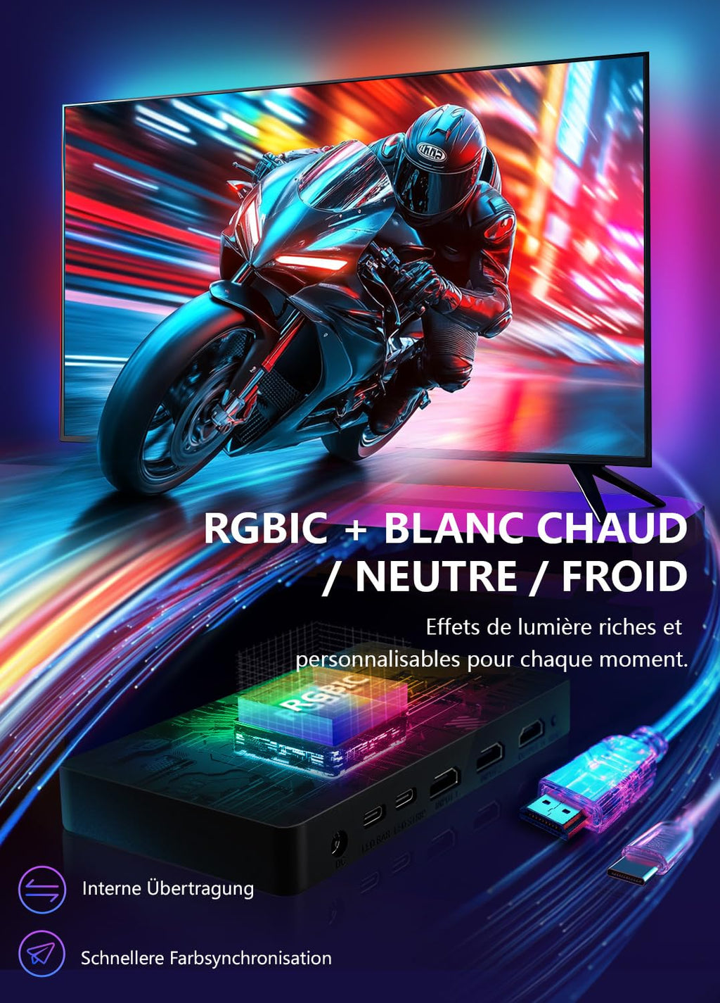 LED Strips 20 Metres RGB 5050, LED Lights with App and Controller, Sync with Music, Ideal for LED Lights, Room Lights, Party Decoration and Christmas (10 m x 2)