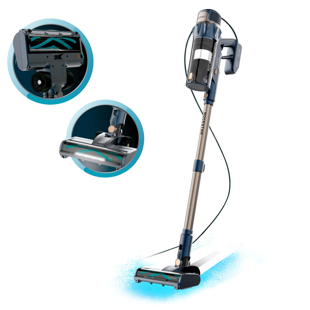 Cecotec Conga Thunderbrush 560 Upright Vacuum Cleaner, 2 in 1, 600 W, Cyclonic Technology, High Efficiency Filter, 6 Metres Radius, Includes 2 Accessories