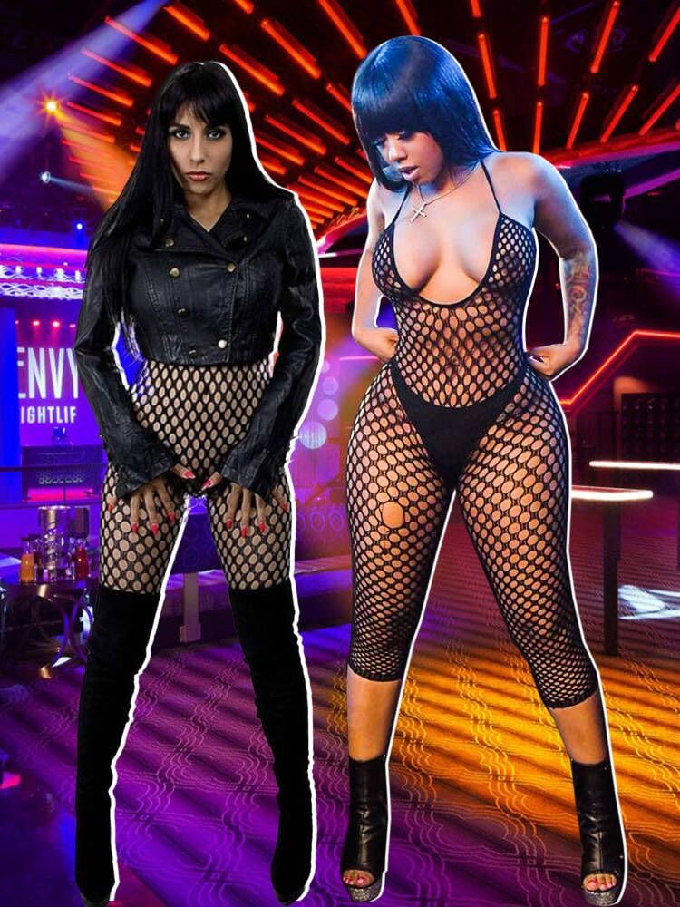 Buitifo mesh bodysuit woman plus size crotchless sexy sleepwear soft lingerie women