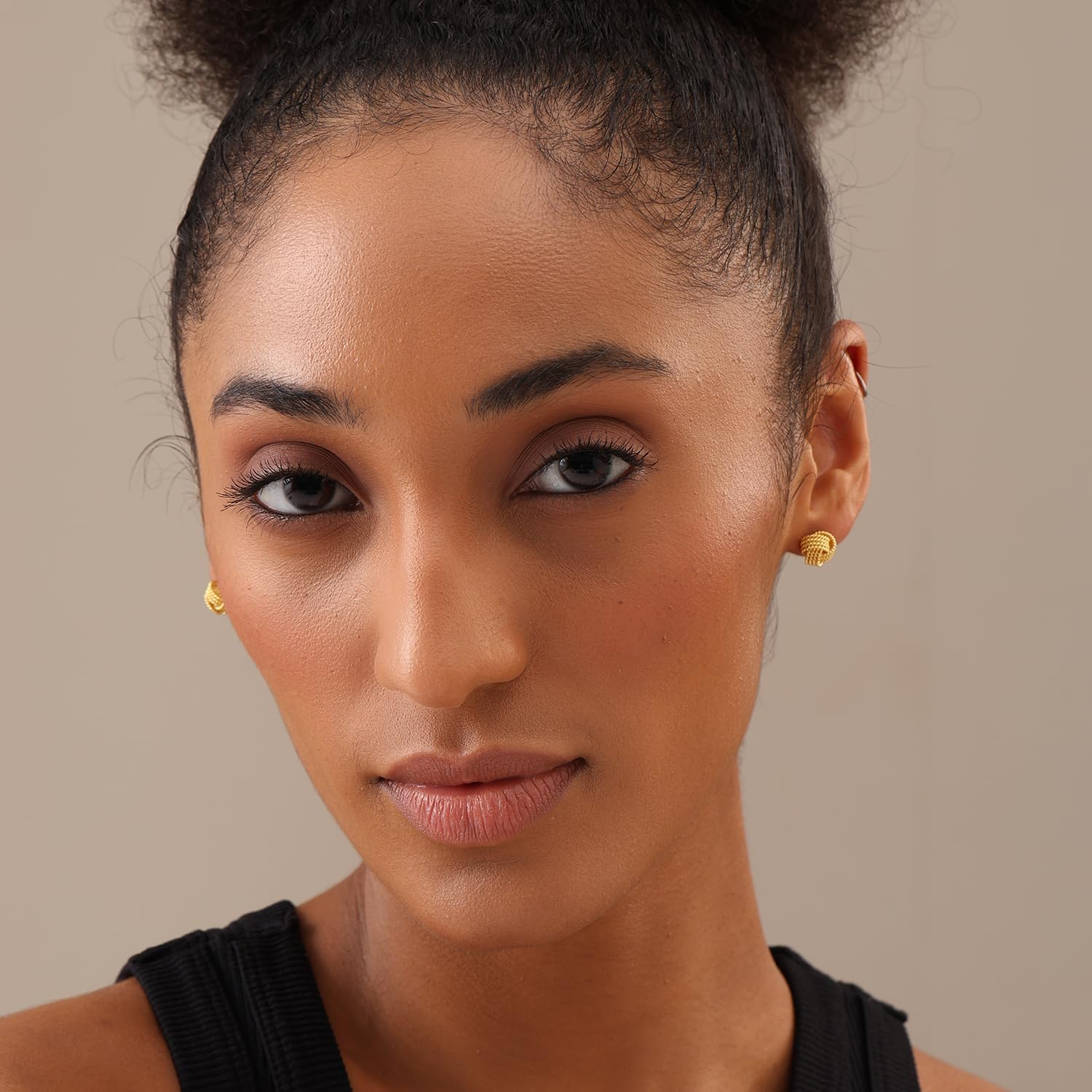 LeCalla Italian Silver Jewelry Stud Earring Twisted Design Wire Love Knot for Women