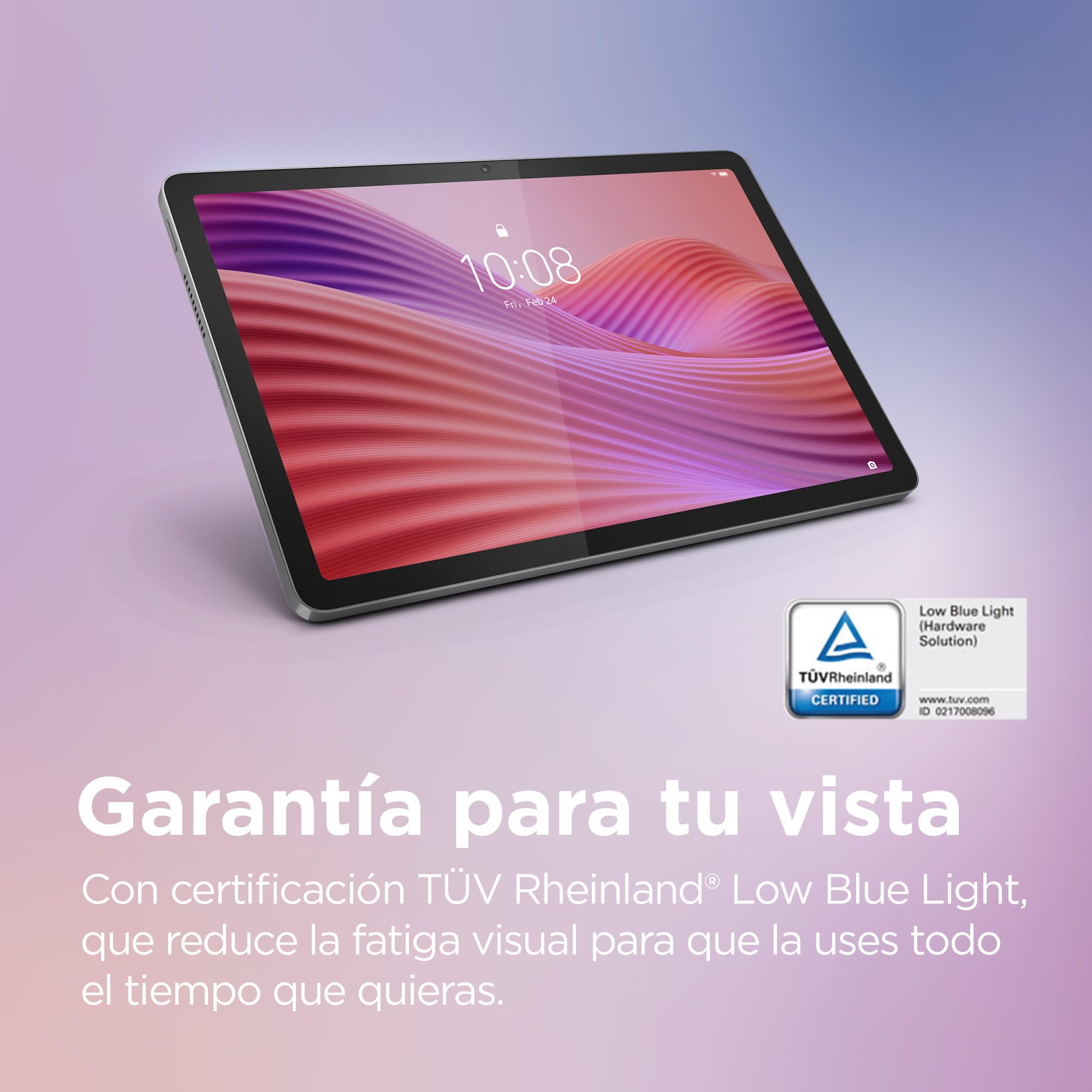 Lenovo Tab – Tablet 10.1 inch WUXGA (MediaTek Helio G85, 4 GB RAM, 128 GB, 60 Hz, 2 Speakers, Wi-Fi 5, Bluetooth 5.3, Android 14) Polar Blue – Includes Transparent Case with Built-in Stand