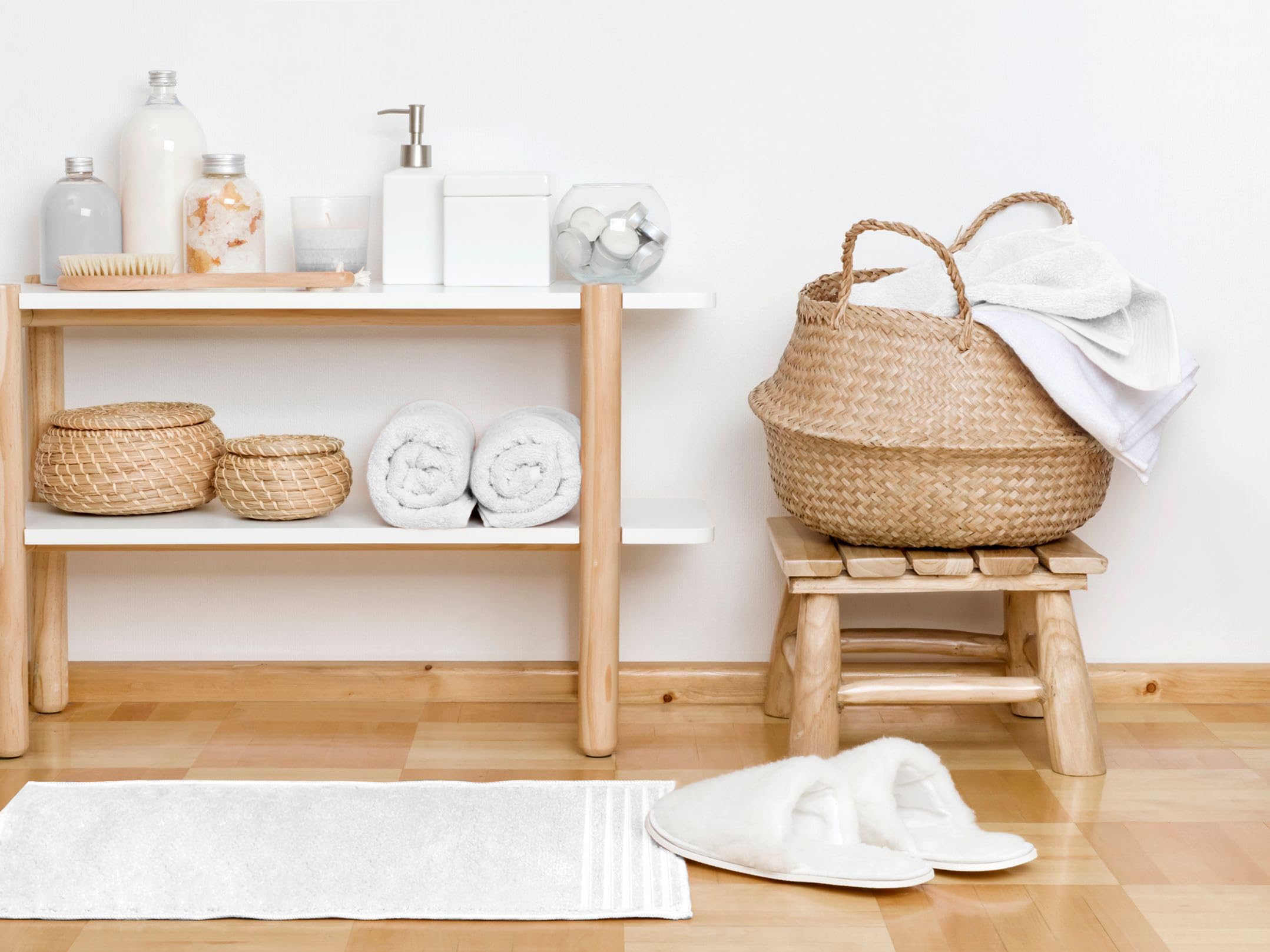 500 g Plain Full Bath Towel Set – Large and Small Terry Towels, 100% Cotton – Pack (2 Washbasin + 2 Shower) – High Absorption – Cotton Towel – Grass