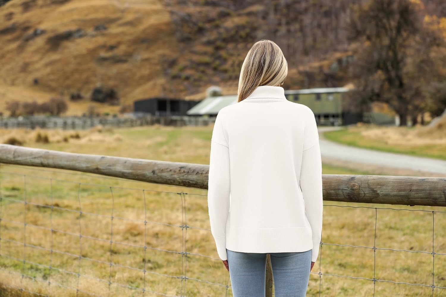 Zeagoo Women's Turtleneck Sweater Autumn Warm Sweater Winter Pullover Long Elegant Casual Knitted Sweater