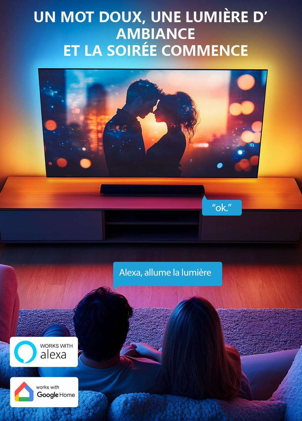 LED Strips 20 Metres RGB 5050, LED Lights with App and Controller, Sync with Music, Ideal for LED Lights, Room Lights, Party Decoration and Christmas (10 m x 2)