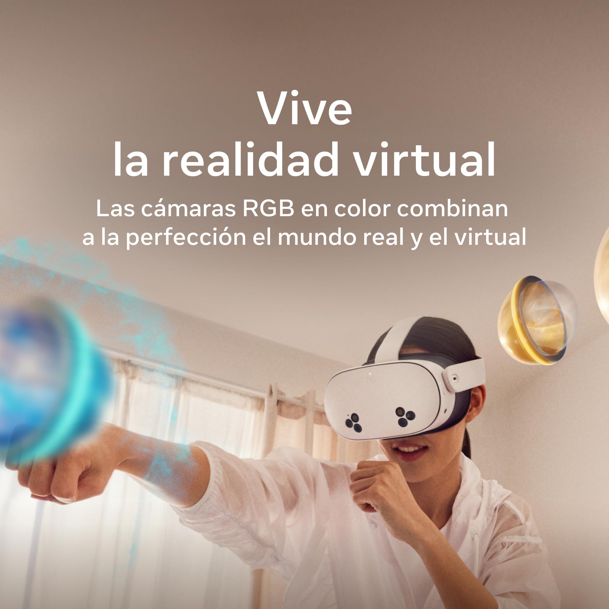 Meta Quest 3S 128 GB — Entra en la Realidad Mixta —— Gafas compactas - Incluyen 3 Meses de Prueba para Meta Horizon+
