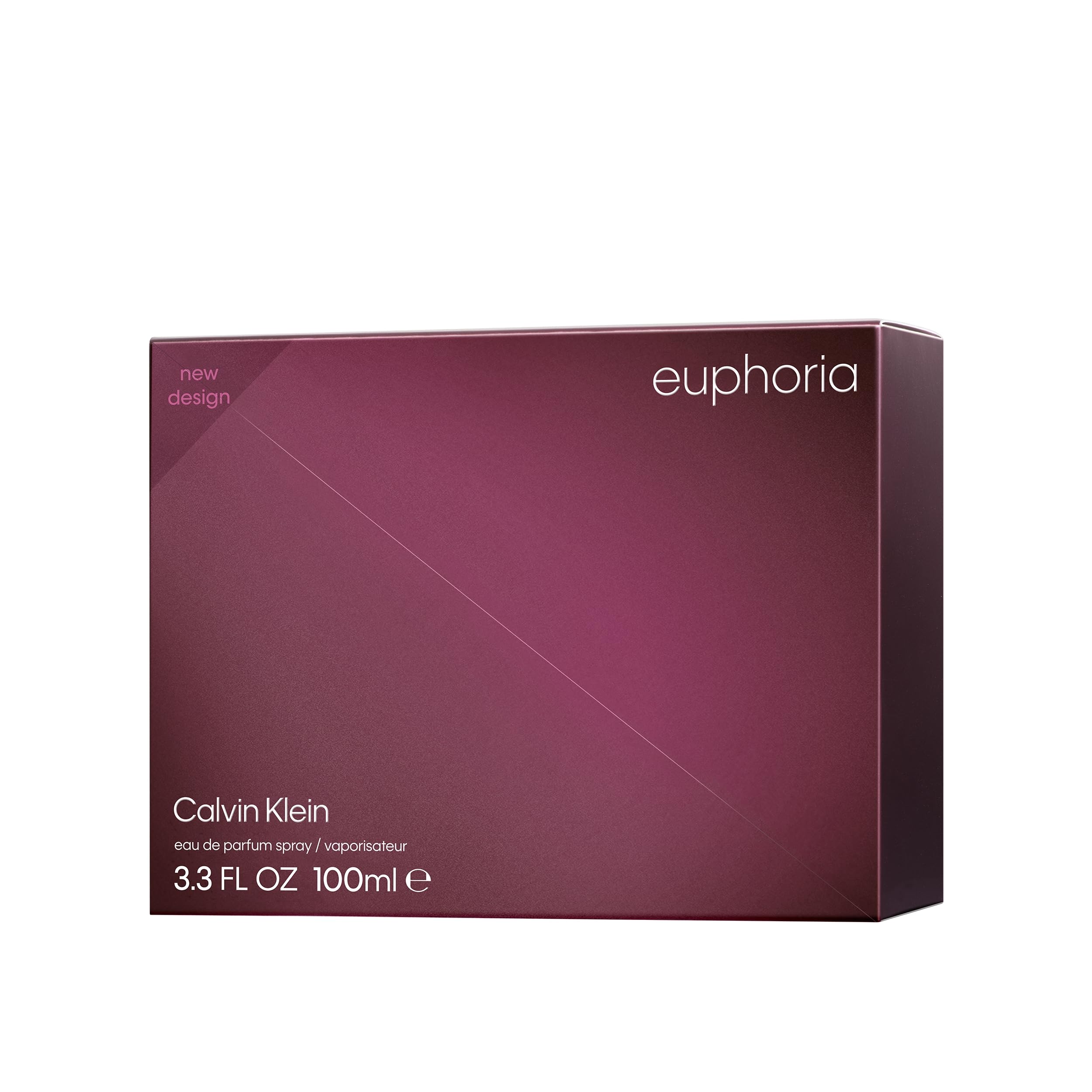 CALVIN KLEIN Euphoria Eau de Parfum para mujer | Fragancia femenina con notas de granada, orquidea negra y madera de caoba