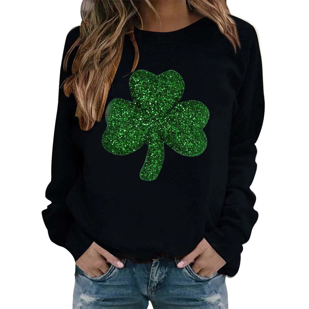 Long-sleeved sweatshirt with collar and floral print casual for women robes women winter sale women's long sleeve thermal t-shirt 4XL Christmas sweater women