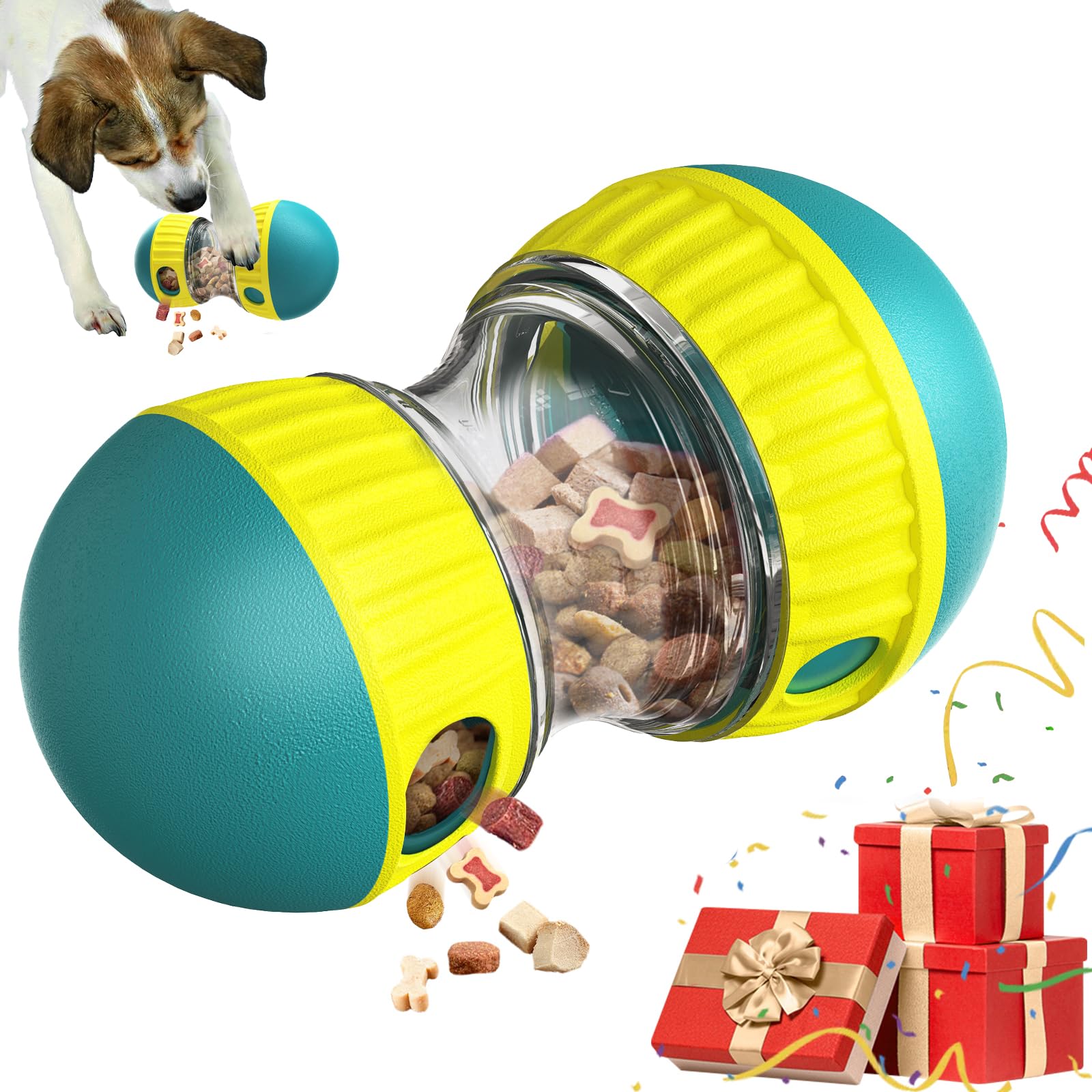 Interactive Dog Toy, Indestructible Puppy Toy, Dog Slow Feeder Improve Digestion, Food Dispenser for Large and Medium Breeds