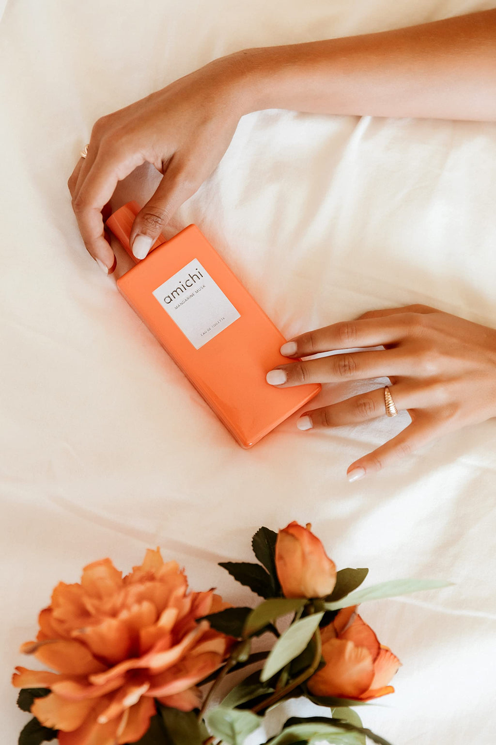 AMICHI - Mandarine Musk, Women's Gift Box, 75 ml Cologne + Body Wash 75 ml + Body Lotion 75 ml, Women's Eau de Toilette, Sweet and Citrus Fragrance, Long Lasting Extravagant Scent