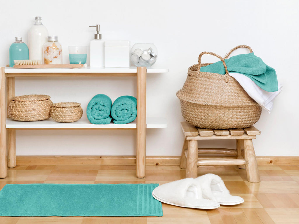 500 g Plain Full Bath Towel Set – Large and Small Terry Towels, 100% Cotton – Pack (2 Washbasin + 2 Shower) – High Absorption – Cotton Towel – Grass