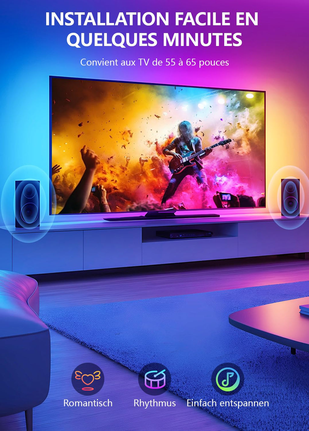 LED Strips 20 Metres RGB 5050, LED Lights with App and Controller, Sync with Music, Ideal for LED Lights, Room Lights, Party Decoration and Christmas (10 m x 2)