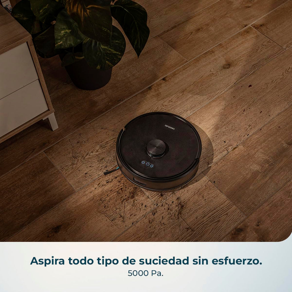 Cecotec Conga M50 Robot Vacuum Cleaner and Floor Scrubber, Laser Navigation, 5000Pa Suction Pressure, 3200 mAh Battery, Multifunction Brush for All Surfaces, Coverage up to 160 m²