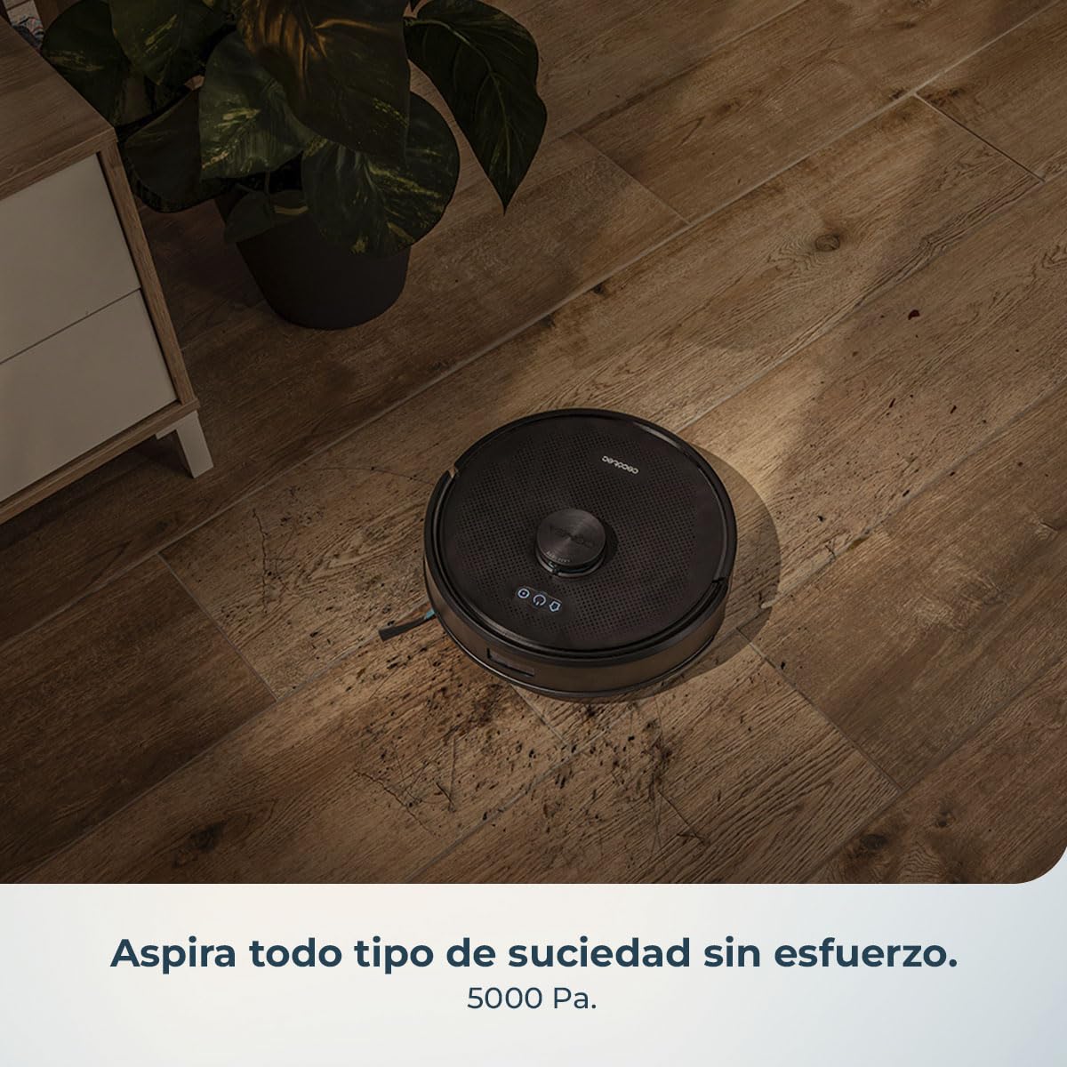 Cecotec Conga M50 Robot Vacuum Cleaner and Floor Scrubber, Laser Navigation, 5000Pa Suction Pressure, 3200 mAh Battery, Multifunction Brush for All Surfaces, Coverage up to 160 m²