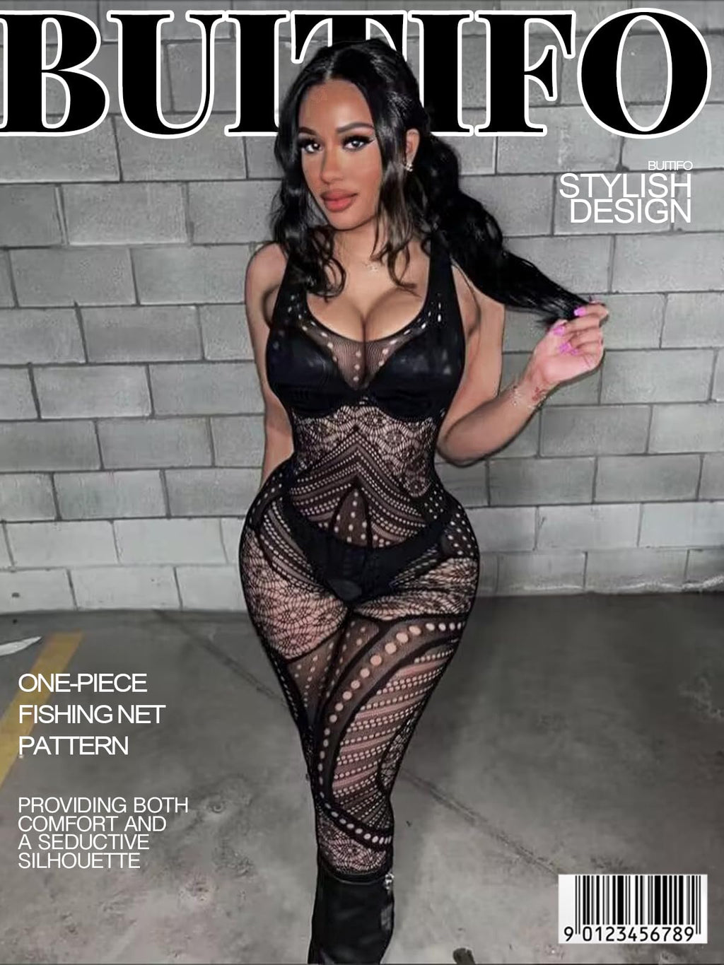 Buitifo mesh bodysuit woman plus size crotchless sexy sleepwear soft lingerie women