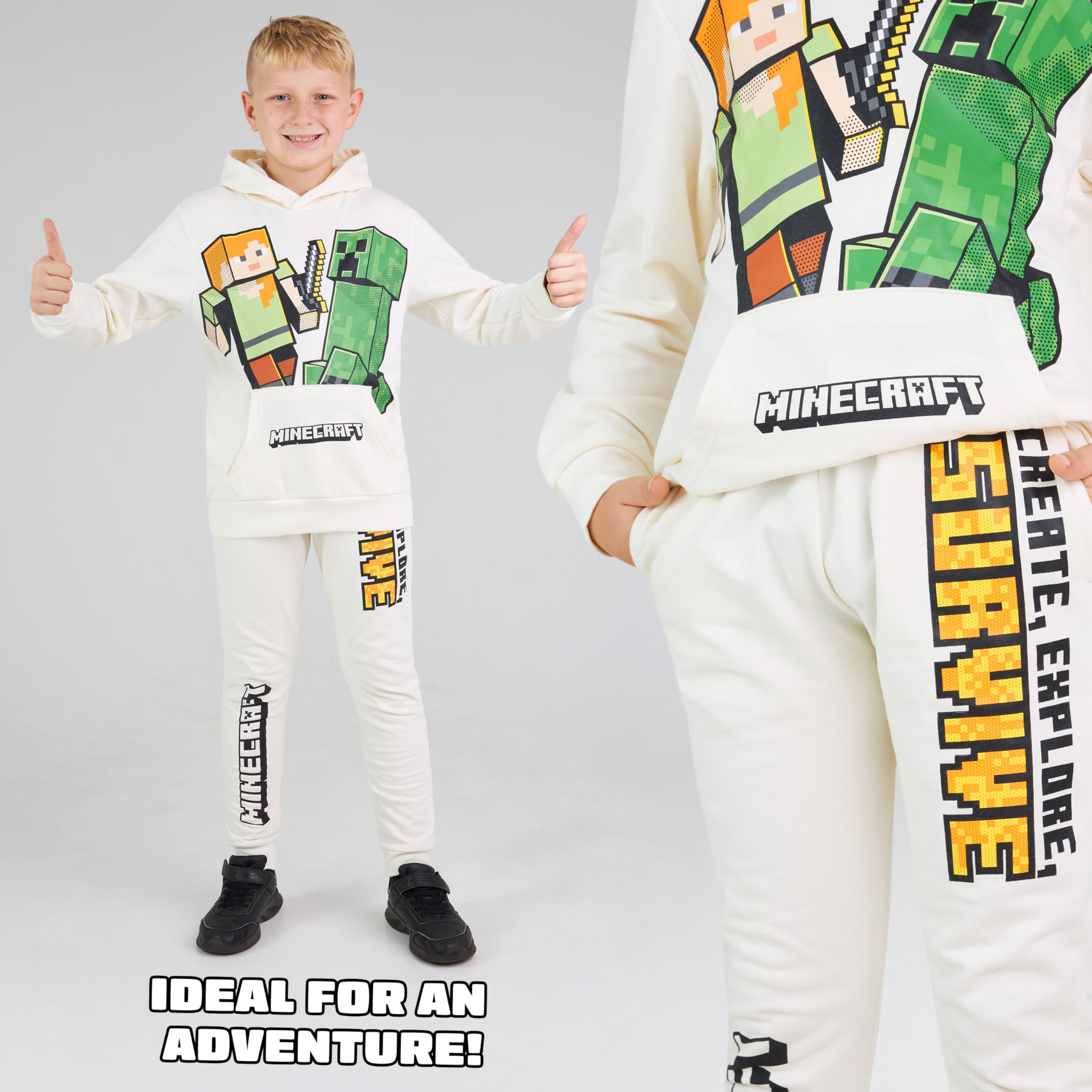 Minecraft Boys Tracksuit Set - Hoodie and Pants Boys