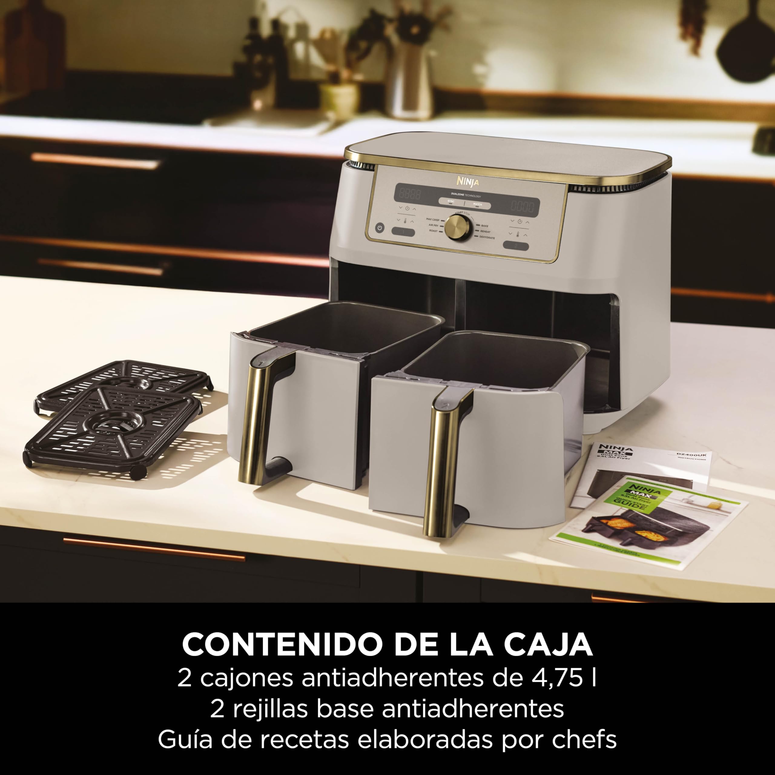 Ninja Foodi [AF300EU] Dual Zone Air Fryer, 2470 W, 7.6 liters, Plastic, Black