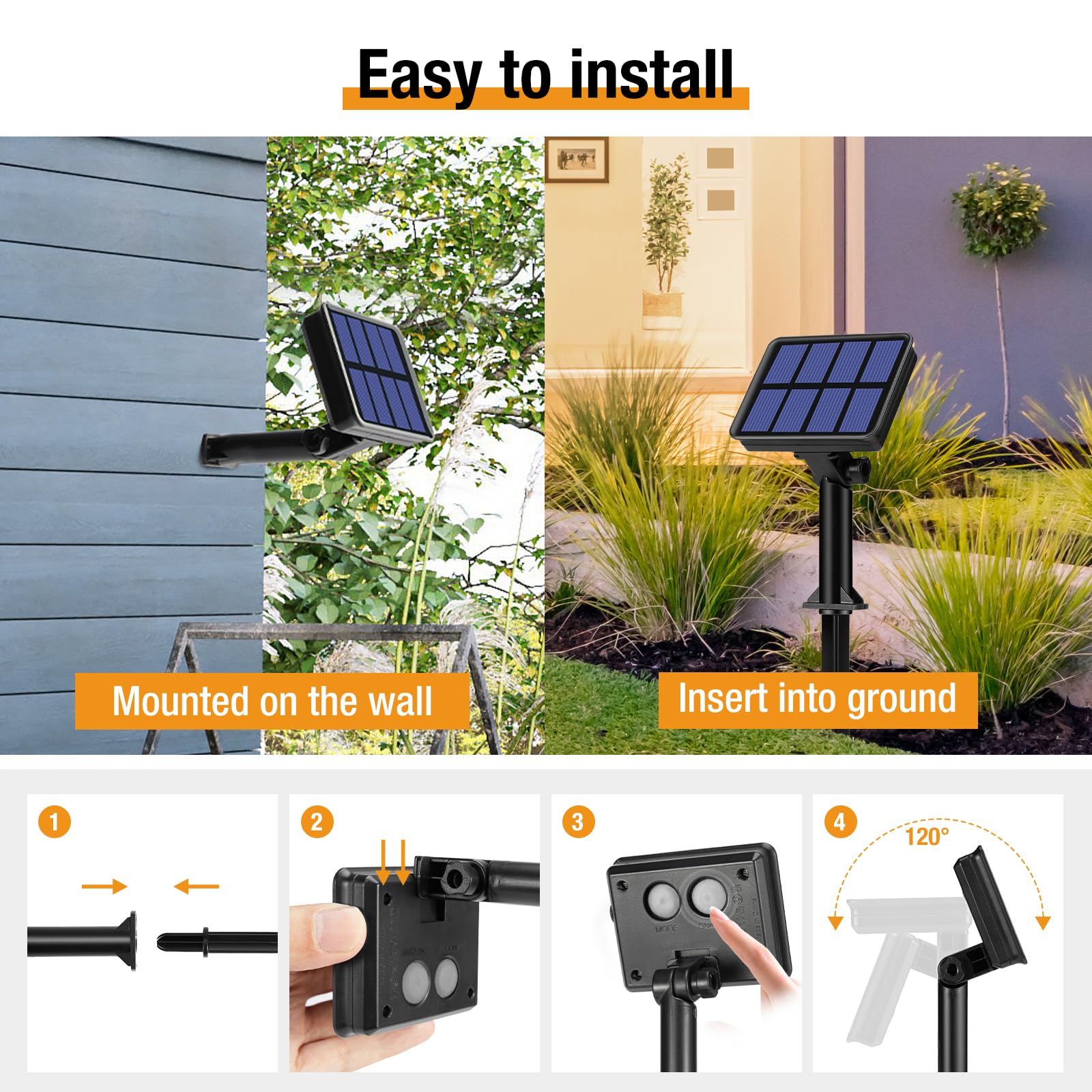 btfarm 2 Pack of Outdoor Solar String Lights, Fully 30M 300 LED, 8 Modes String Lights Decoration for Terrace, Parties, Weddings, Patio, Gardens (Warm White)