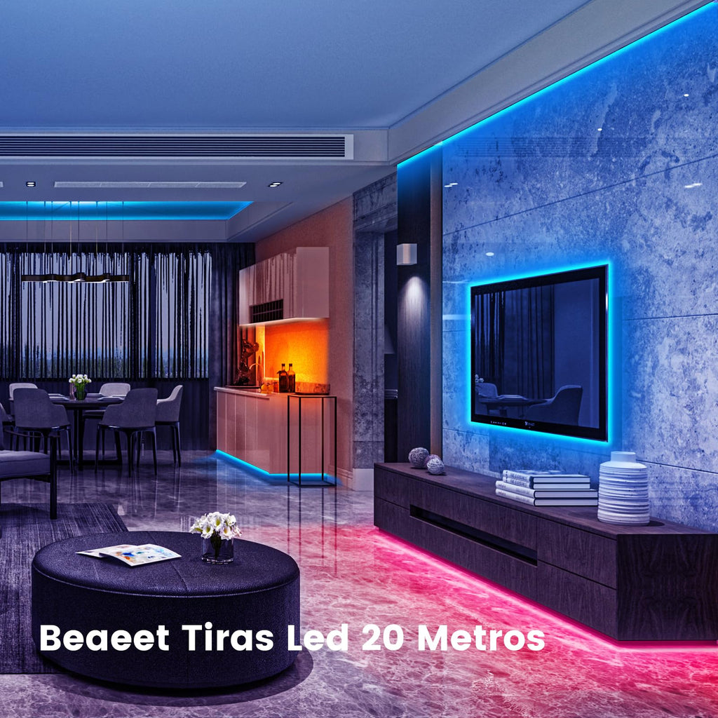 LED Strips 20 Metres RGB 5050, LED Lights with App and Controller, Sync with Music, Ideal for LED Lights, Room Lights, Party Decoration and Christmas (10 m x 2)