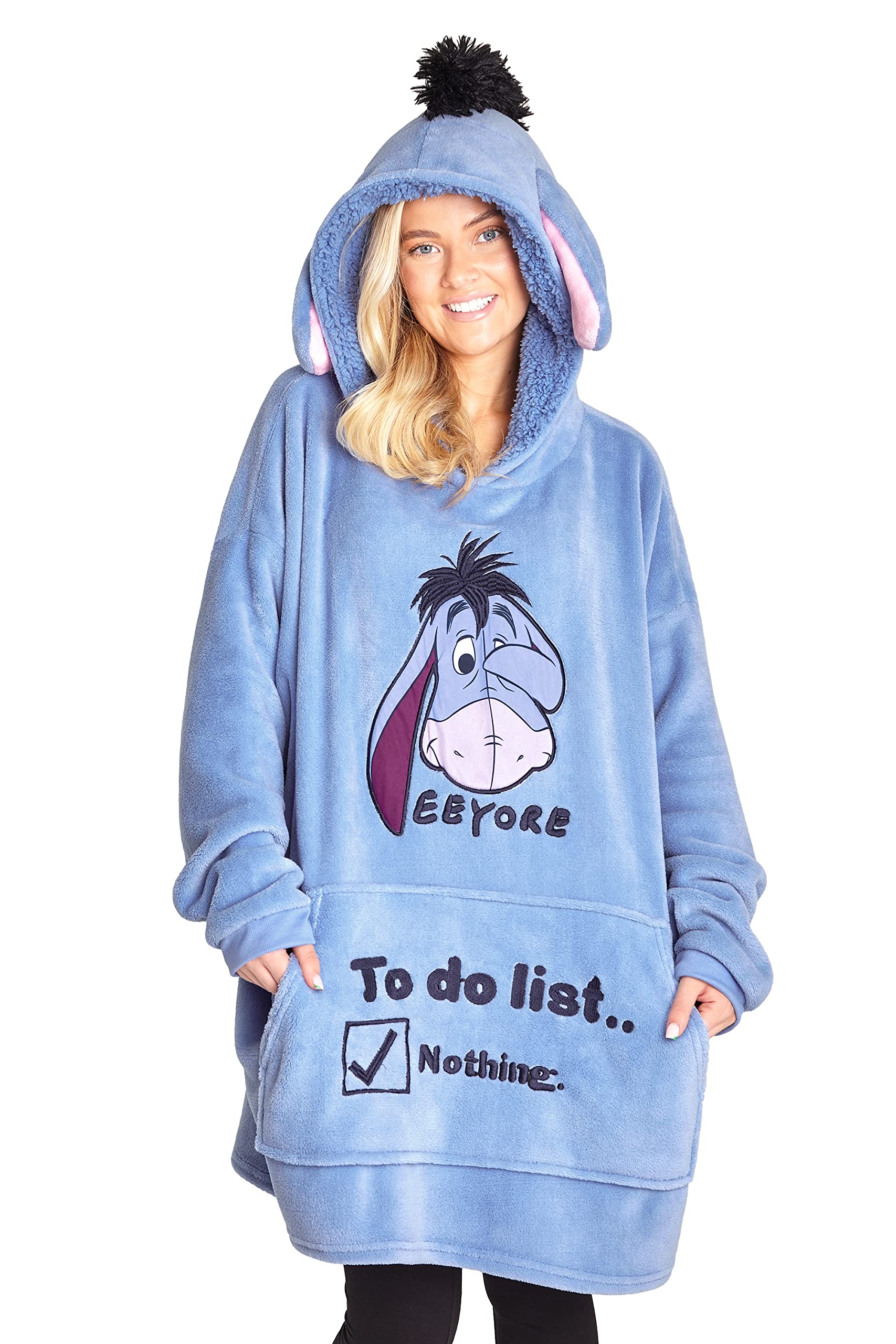Disney Stitch Sudadera Mujer - Sudadera Manta con Capucha de Forro Polar, Talla Única, Oversize - Regalos para Mujer