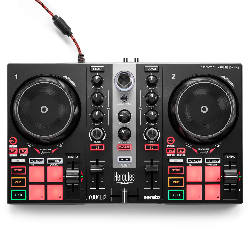 Hercules DJControl Inpulse 200 MK2 — Controladora de DJ ideal para aprender a mezclar