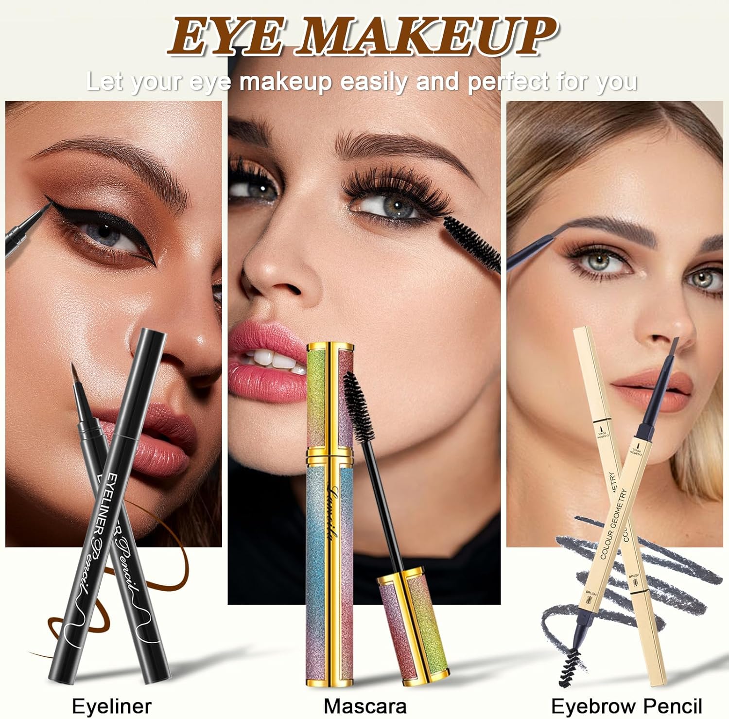 Women's Makeup Kit, Gift Set for Teenagers Girl, Professional Makeup Case Kit Complete with Eye Shadow Palette, Liquid Makeup Foundation, Mascara, Lip Gloss