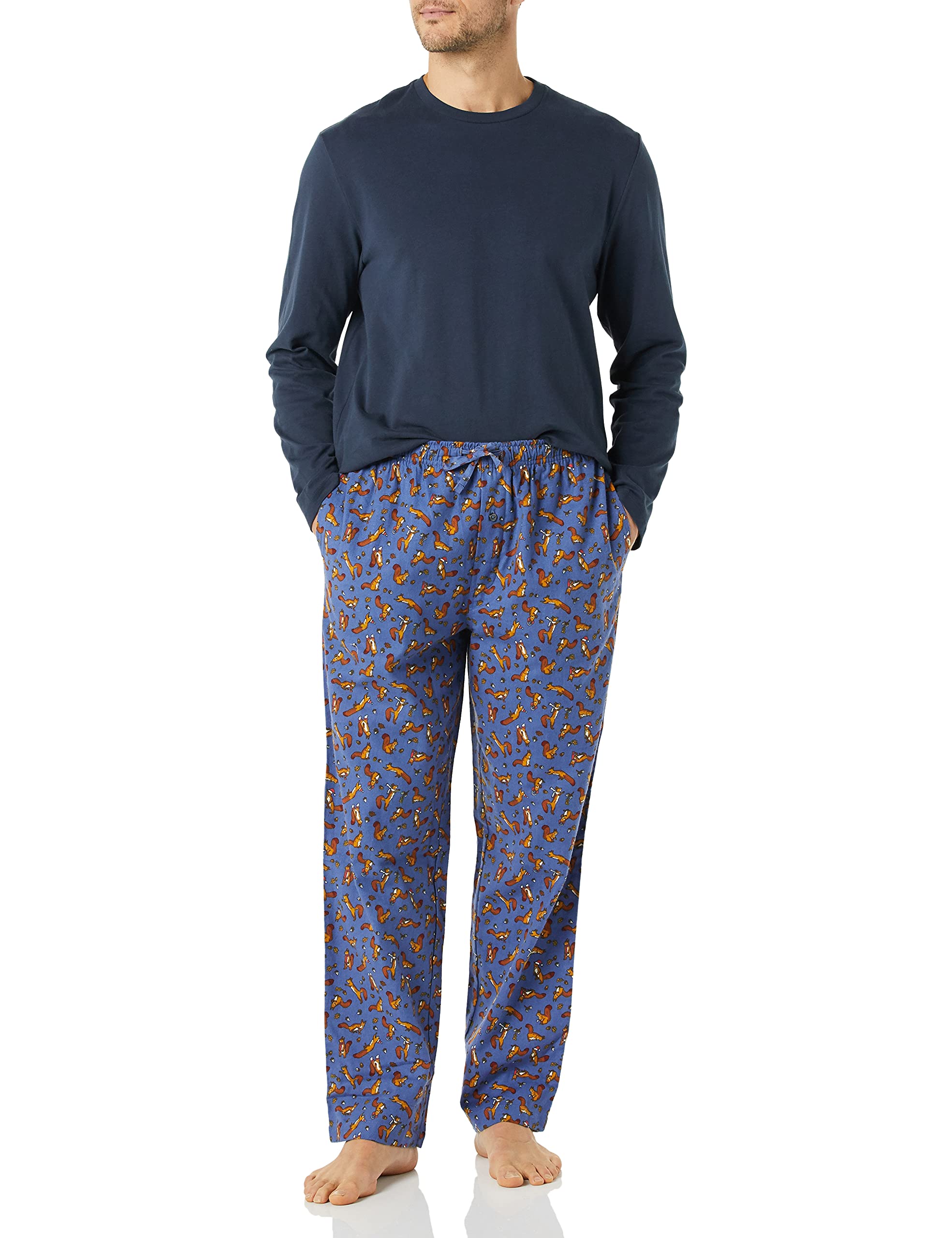 Amazon Essentials Men's Soft Flannel Pajama Set (Available in Plus Size)